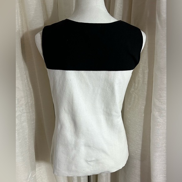 Nouveaux Black and White knit top with squared off neckline - Picture 2 of 8